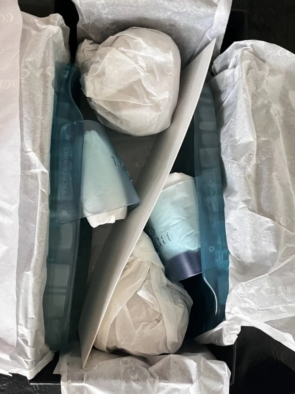 NEW Coach Ulyssa Jelly Shoes Rubber Pool Slides Sandals Size 7 Blue Sea Mist